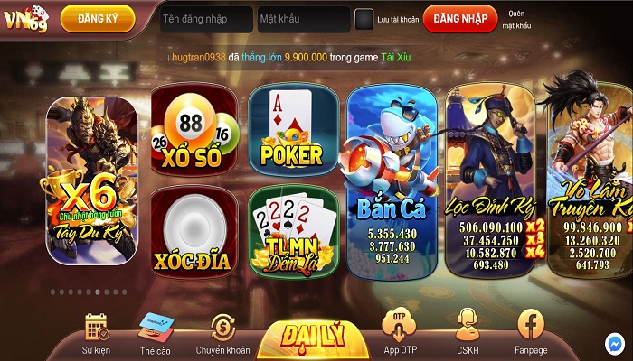 Dàn slot game cực chất của VN69